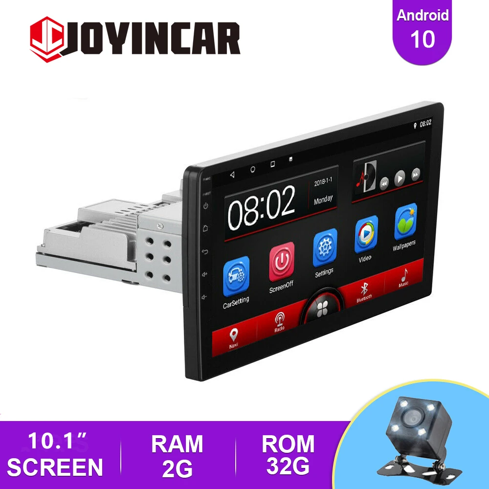 

JOYINCAR 1 Din Car Radio 10.1'' FM radio car Auto Audio Stereo Bluetooth Autoradio Support Rear view Camera SWC DVR USB OBD DAB+