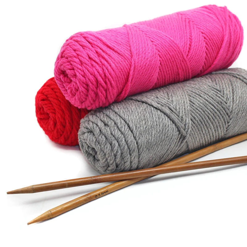 

1pc 150g Tricot Super Thick Crochet Yarn Cotton Blended Wool Yarn for Knitting