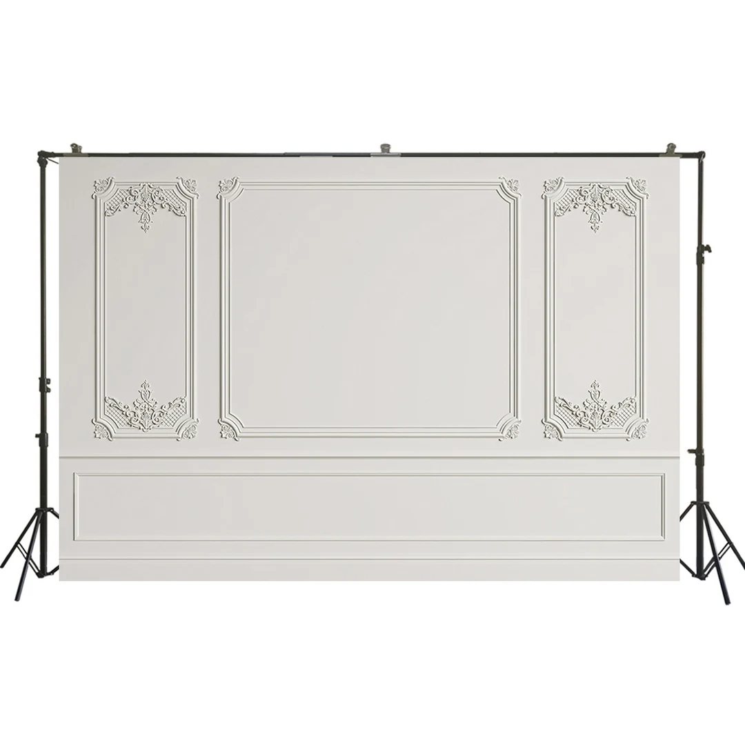 Фотофон для новорожденных с изображением белой кирпичной стены на заказ|Фон