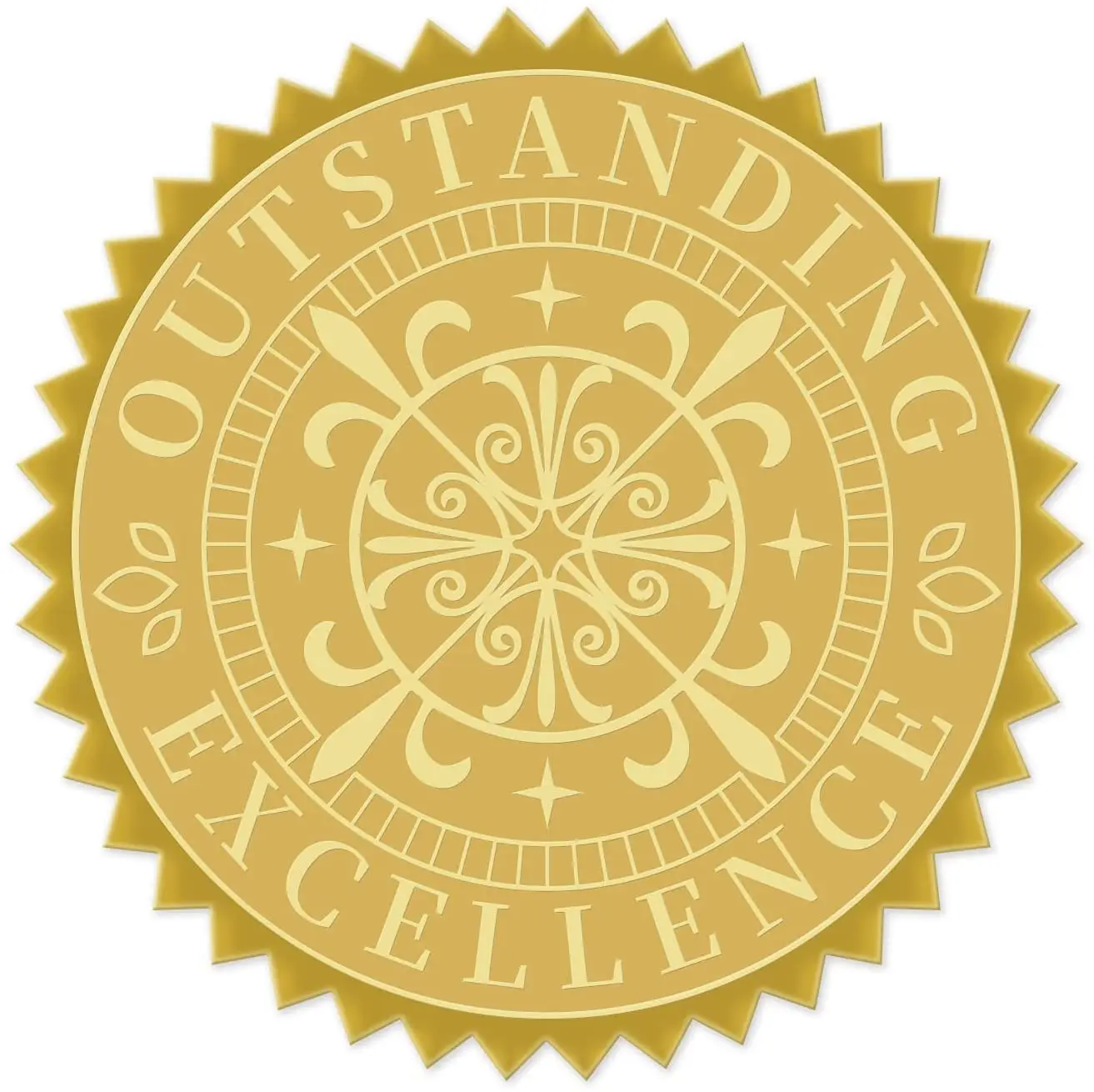 

100 pieces of embossed foil sticker gold foil certificate seal 19 inch self-adhesive seal decoration certificate award diploma