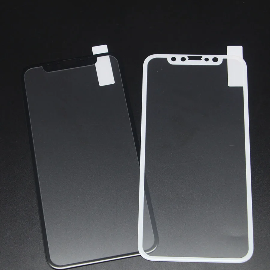 0.3mm glass Carbon Fiber 3D Curved Soft Edge Coated Tempered Glass For iPhone X iphone 8x Screen Protector Film | Мобильные телефоны
