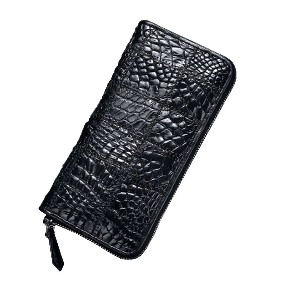 

xingmengda new Thailand crocodile men wallet long zipper wallet true crocodile claws handbags male clutch bag