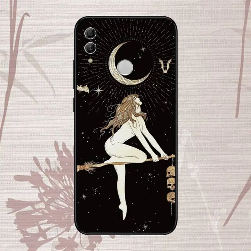 

Witches Moon Tarot Mystery Totem Phone Case For Huawei Honor 7C 7A 8X 8A 9 10 10i Lite 20 NOVA 3i 3e