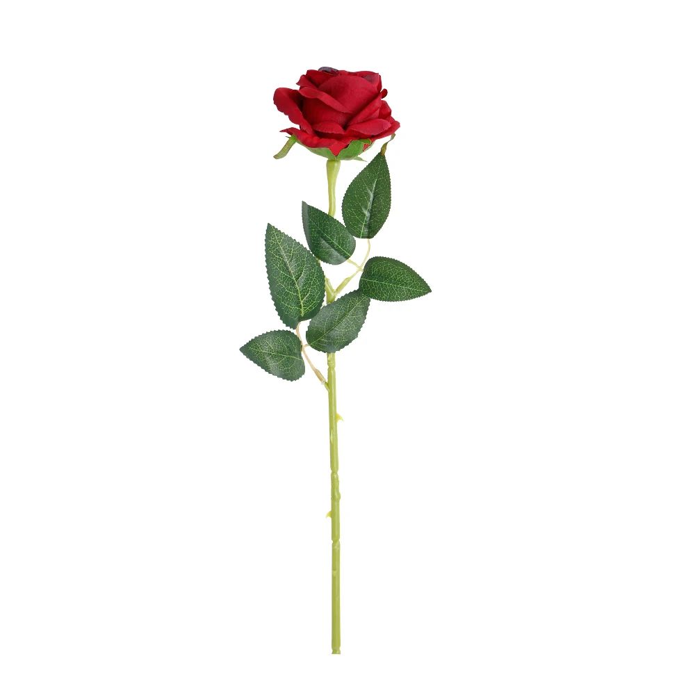 Red Erxiaobao Brand New Gradient Rose Artificial Flowers High Quality Fake Silk Wedding Flower for Home Living Room Decoration - Цвет: Red