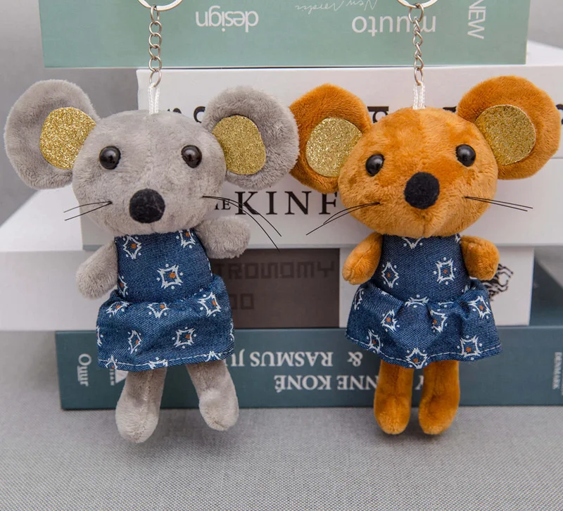 1 шт. милая плюшевая одежда юбка игрушки с мышкой маленький кулон детский подарок