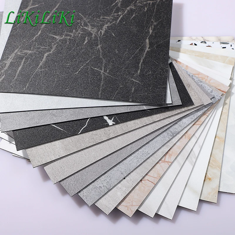 

Modern Thick Self Adhesive Marble Floor Stickers Waterproof Wall Panels Bathroom Decals Self-Adhesive Ground Contact Paper Decor