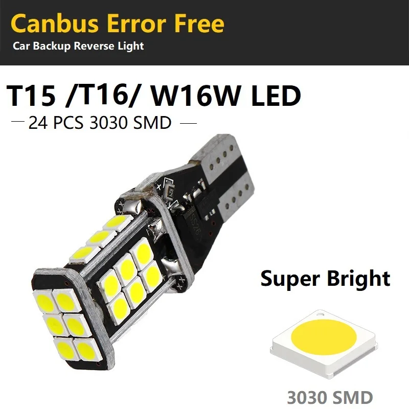 2x 1000LM 16 Вт светодиодный Canbus Error Free T15 лампы для BMW E60 мини Медь Lexus Toyota Kia Ford 921 Лампа