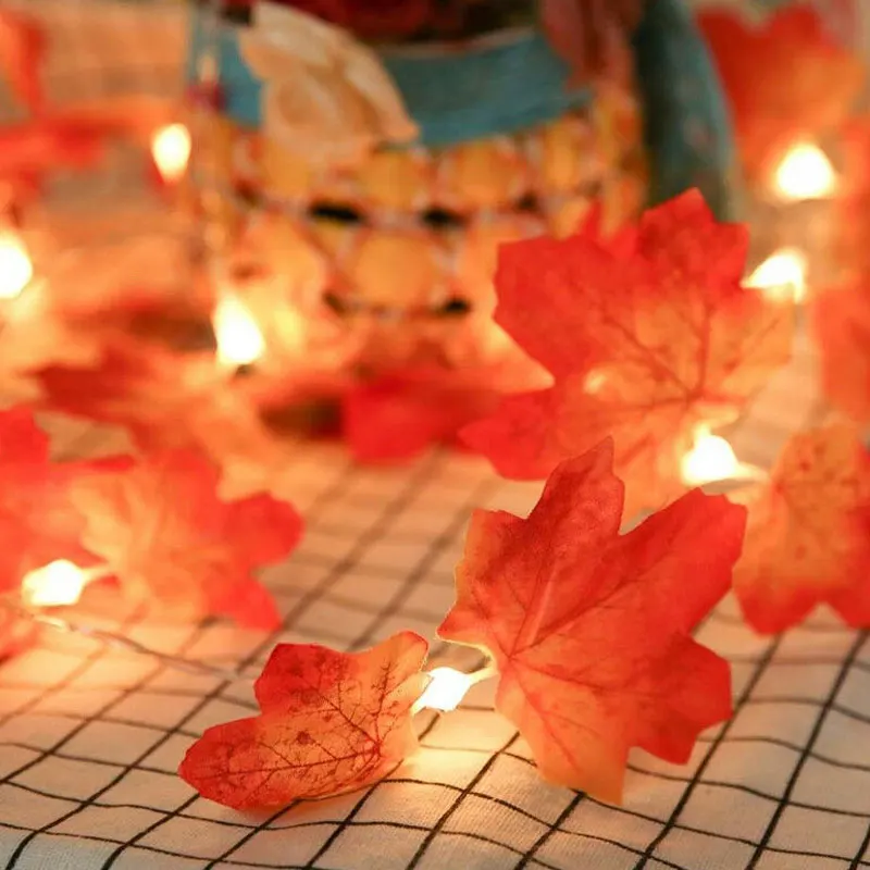 LEDs Maple Leaf Fairy StringLight Fall Garland Lamp Autumn Wedding Party Decor J8 #3 | Освещение