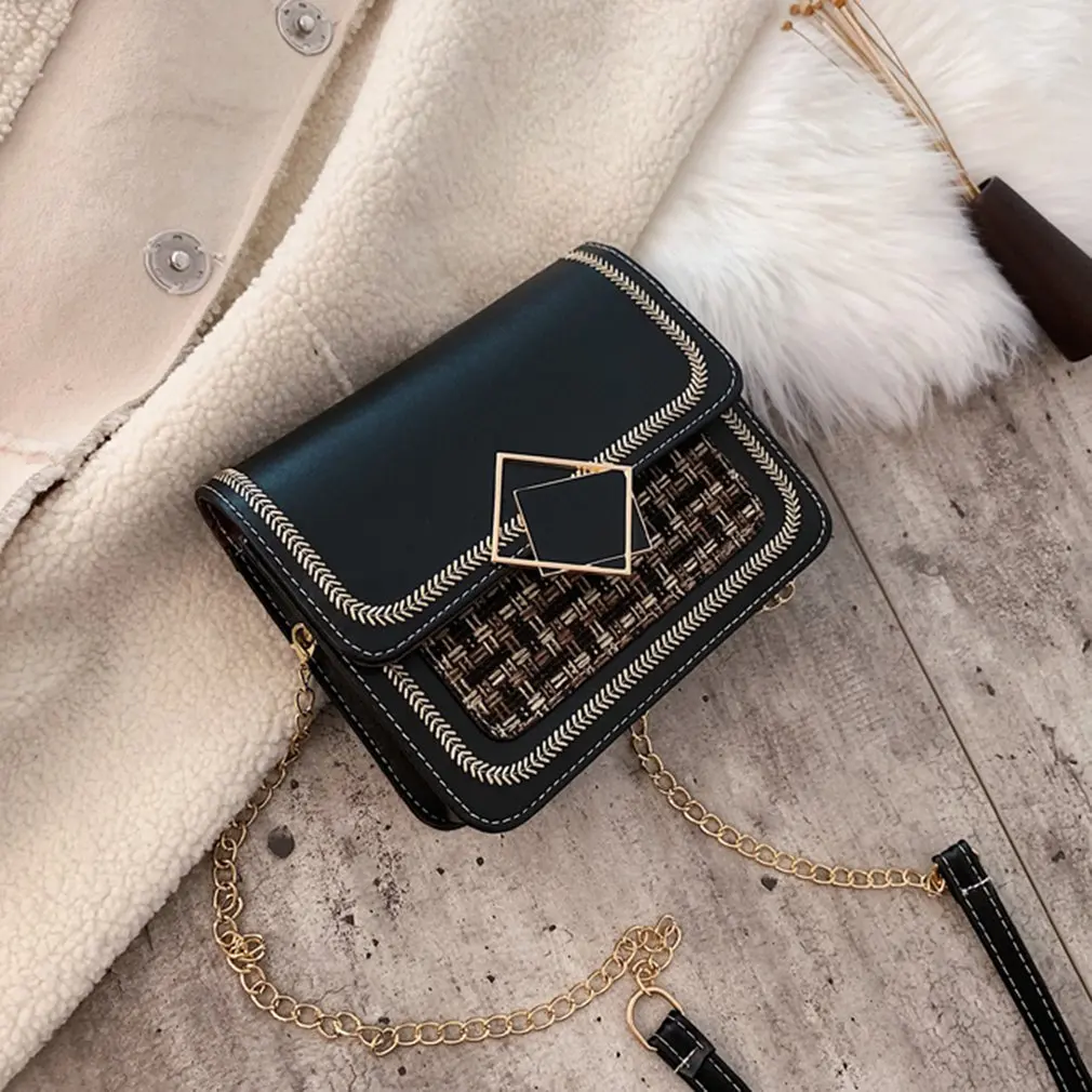 Сумка кросс-боди из замши для женщин осень 2021 простая сумка на плечо с цепочкой