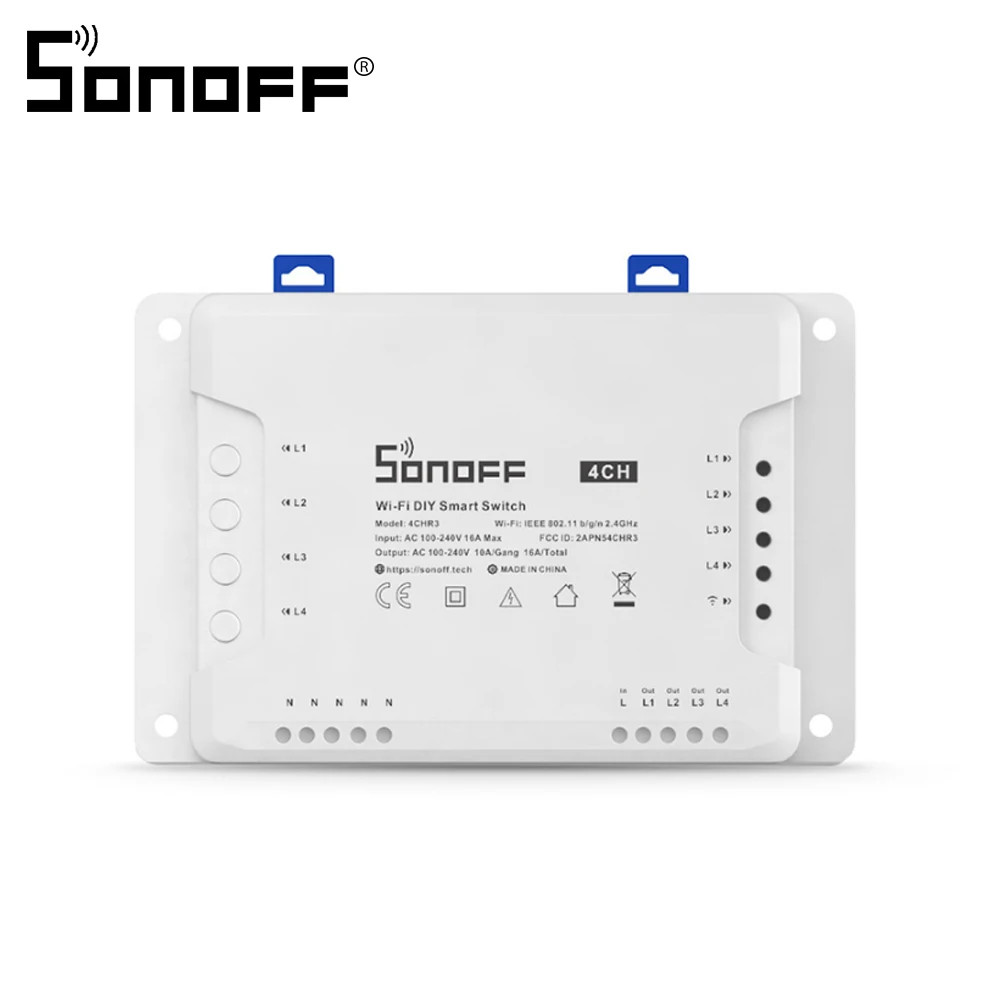 Беспроводной переключатель SONOFF 4CH R3 PRO 4-канальный RF 433 МГц модуль для