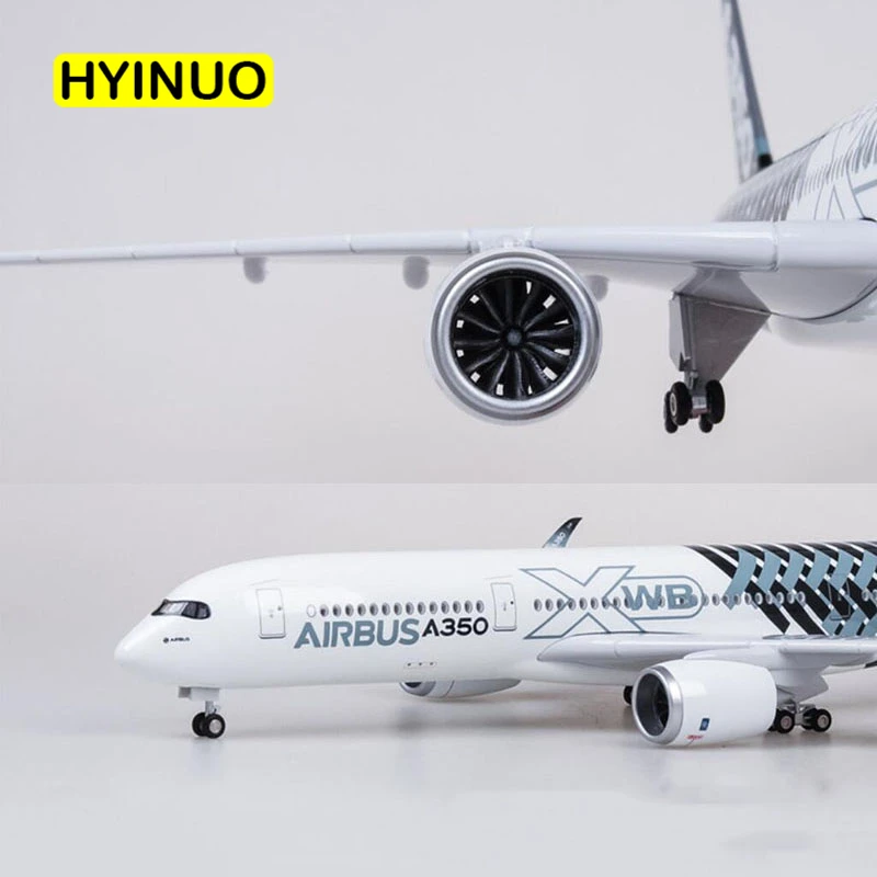 47 см 1/142 масштаб самолет Airbus A350 прототип XWB Самолет Модель W светильник колесо литье под давлением пластиковая Смола самолет для сбора