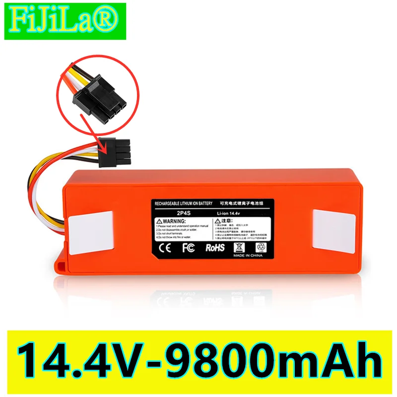 

14.4v 9800mAh Robotic Vacuum cleaner Replacement Battery forXiaomi Robot Roborock S50 S51 Accessory Spare Parts li-ion battery
