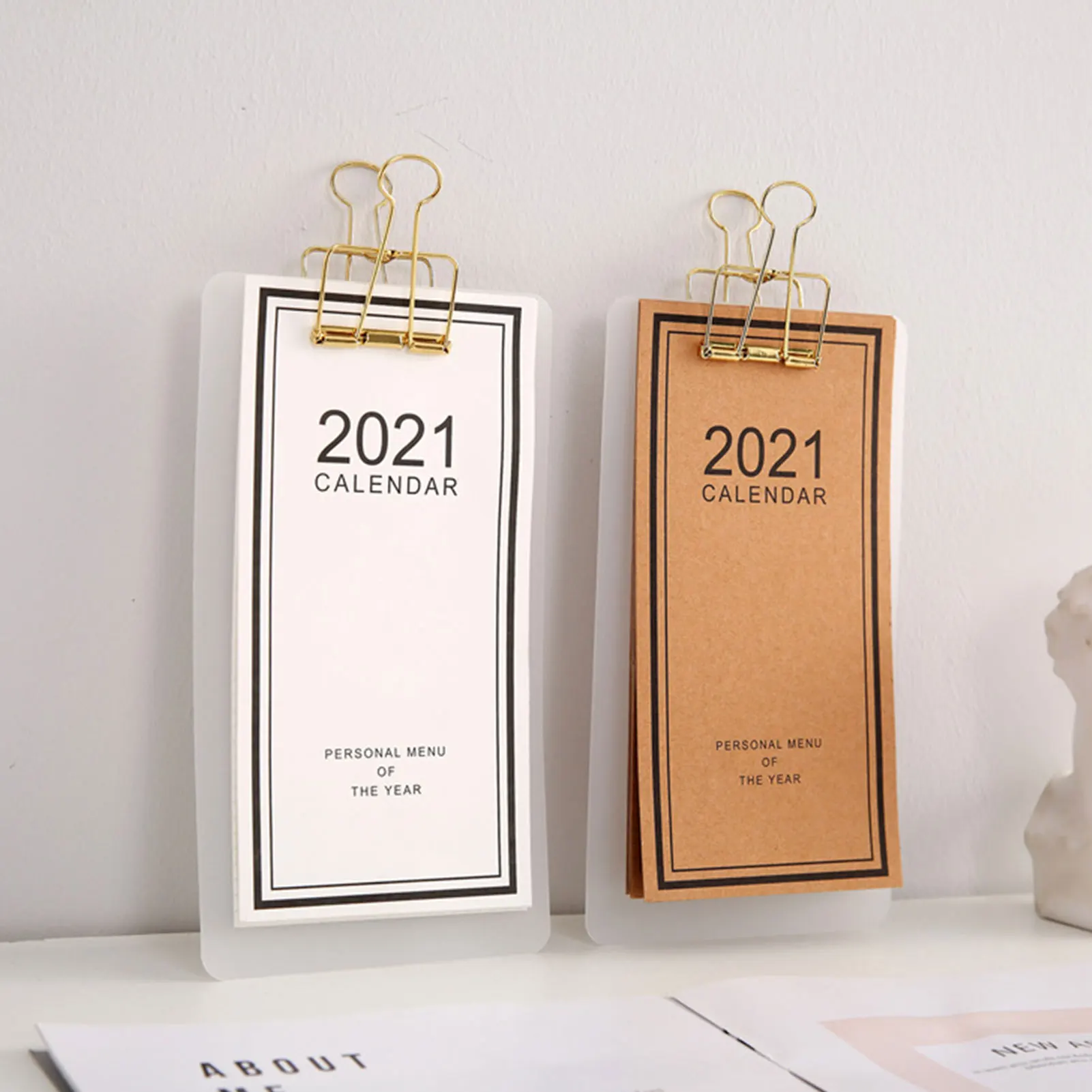 2021 Новый год меню календарь простой с возможностью креативного самостоятельного