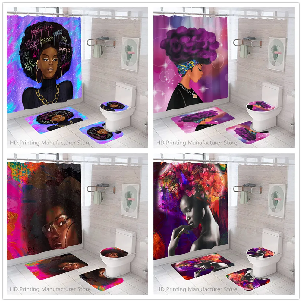 Тканевая занавеска для душа в африканском стиле Комплект штор ванной комнаты