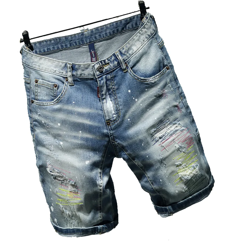 

2020 Factory Graffiti Design Jean Denim Short Jean Hand-Painted Men's Shorts