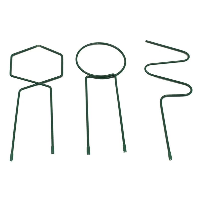 

Creative 3pcs Metal Irregular Line Garden Plant Support Stake Stand For DIY Potted Climbing Plants Flower Vegetables Rack
