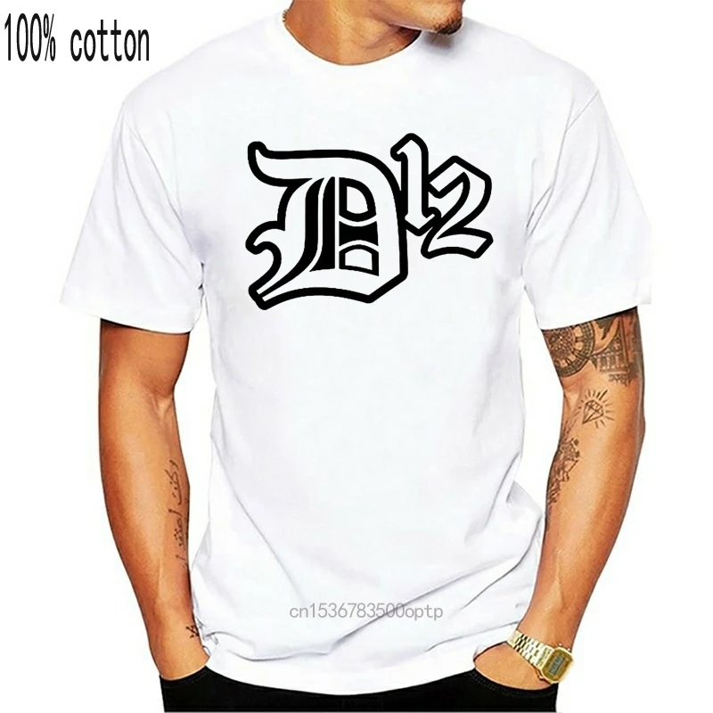 Футболка D12 с черным логотипом Классическая футболка в стиле хип хоп Винтажная