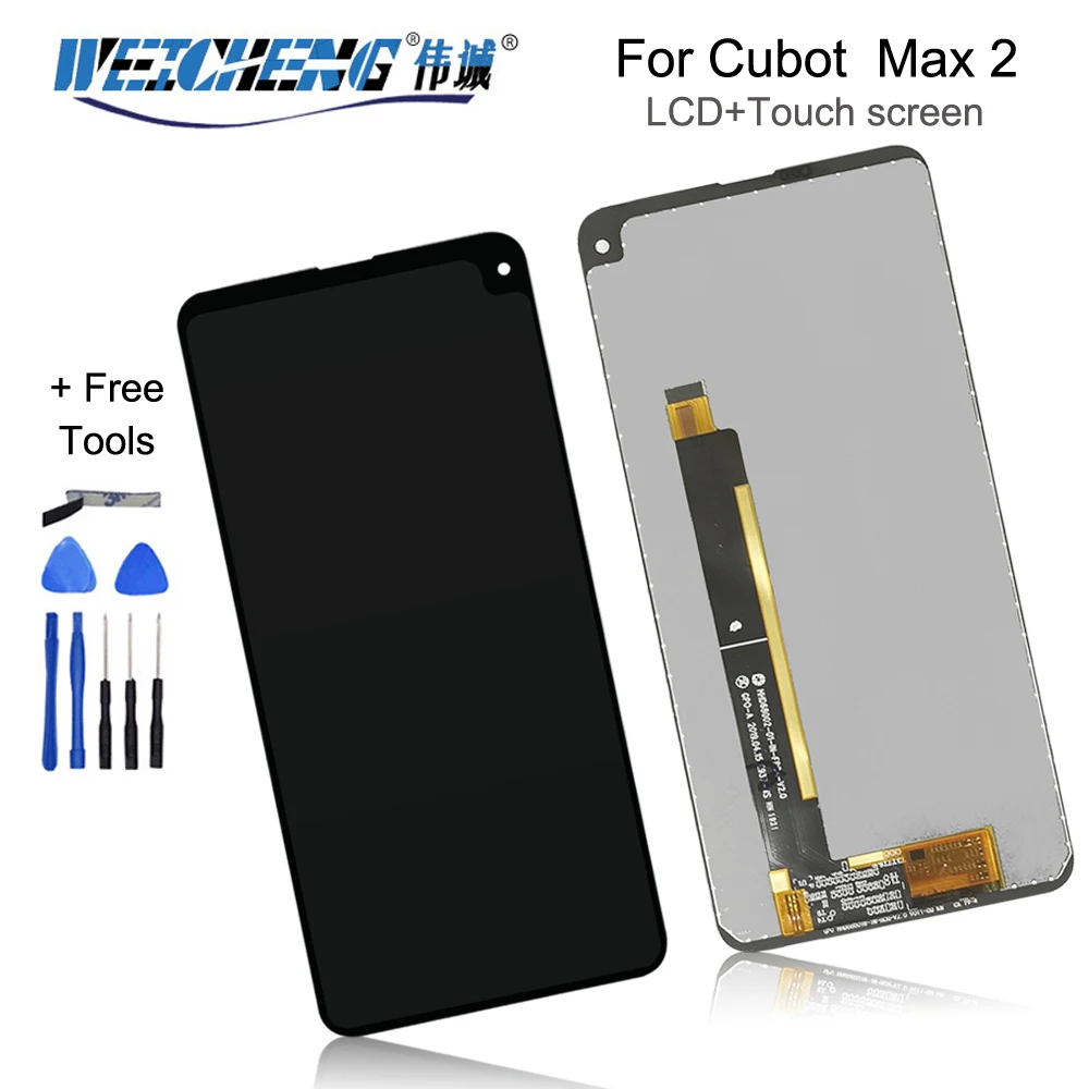 6.8 in For Cubot Max 2 LCD Display and Touch Screen Assembly Replacement With Tools+Adhesive | Мобильные телефоны и