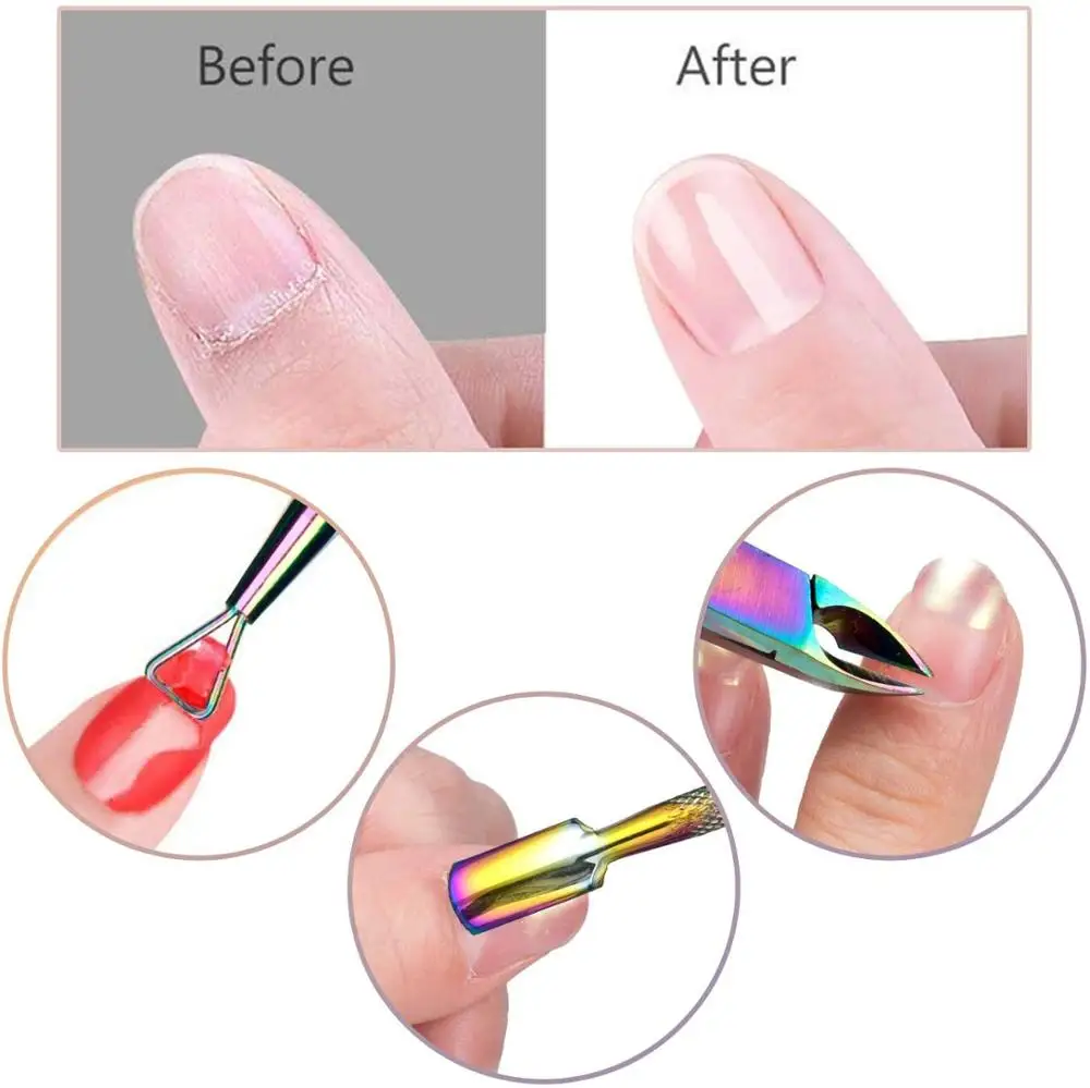 3 шт. Набор лаков для удаления кутикулы из нержавеющей стали набор ухода за