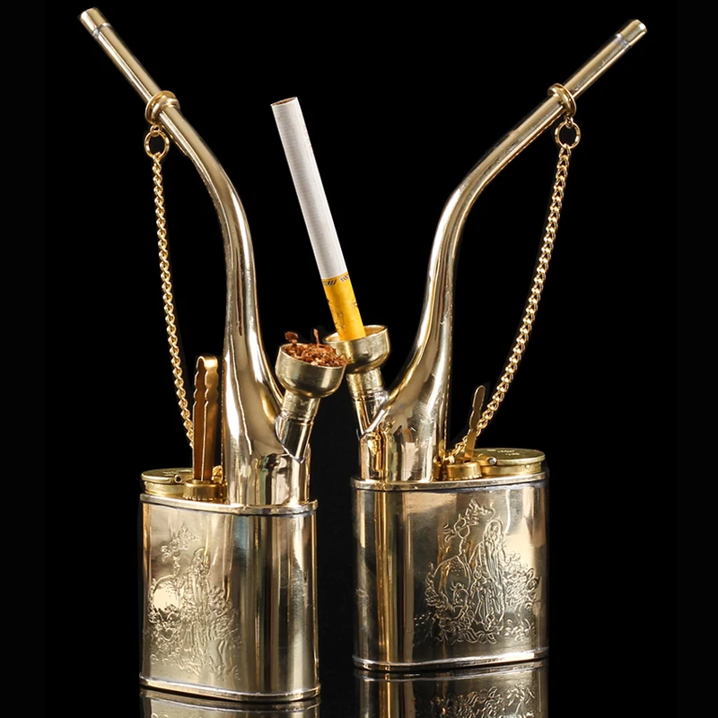 Винтажный медный Мини Кальян водяная трубка курительные трубки держатель