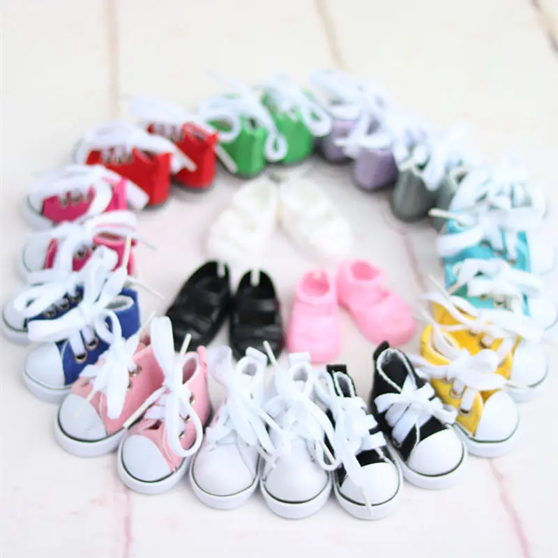 

Change up to 30 cm 6 points bjd doll toy plastic shoes canvas shoes for 4cm sole length. Note the details