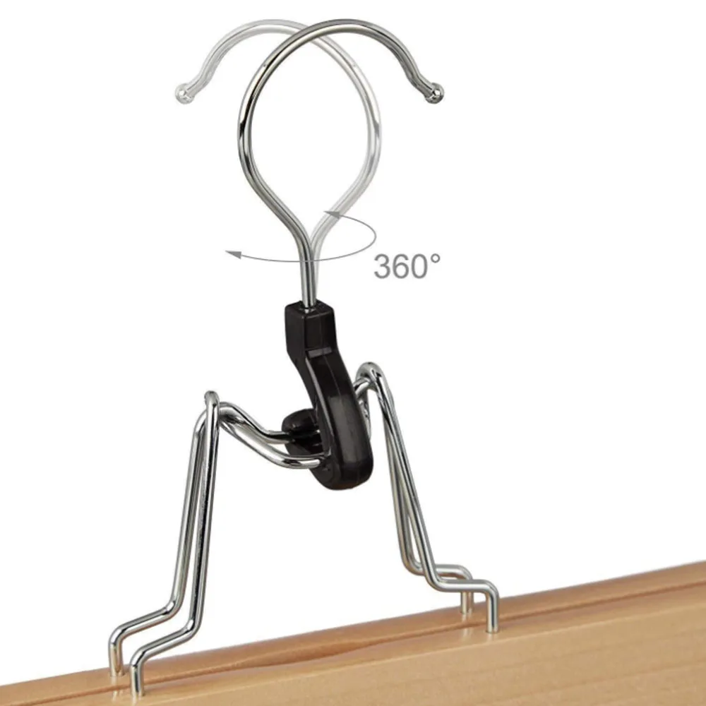 1 шт. деревянные вешалки для брюк с зажимами джинсов из массива дерева/черная