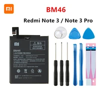 xiao mi 100 orginal bm46 4050mah battery for xiaomi redmi note 3 note 3 pro bm46 phone replacement batteries tools