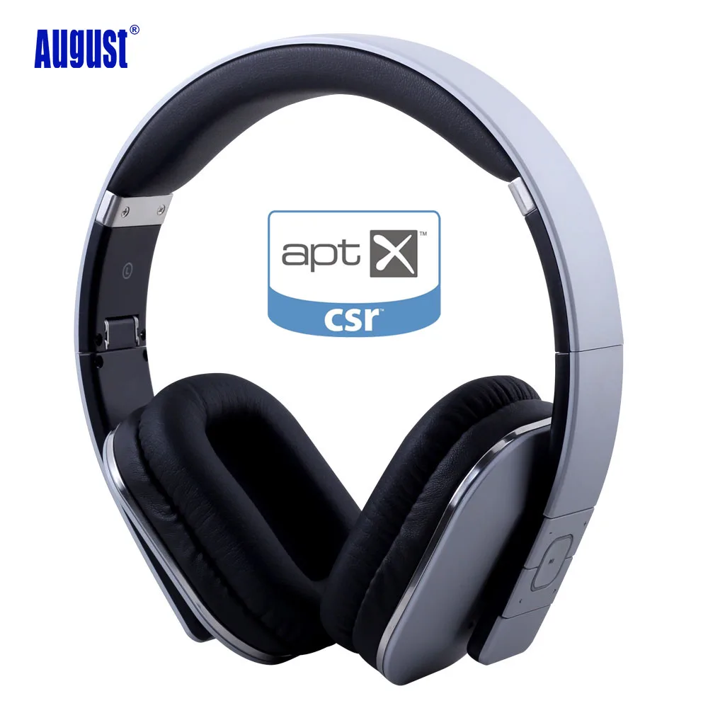 August EP650 беспроводные Bluetooth-наушники с функцией NFC, aptX, Multipoint, микрофоном и аудиовходом 3,5мм для смартфона, компьютера, ТВ