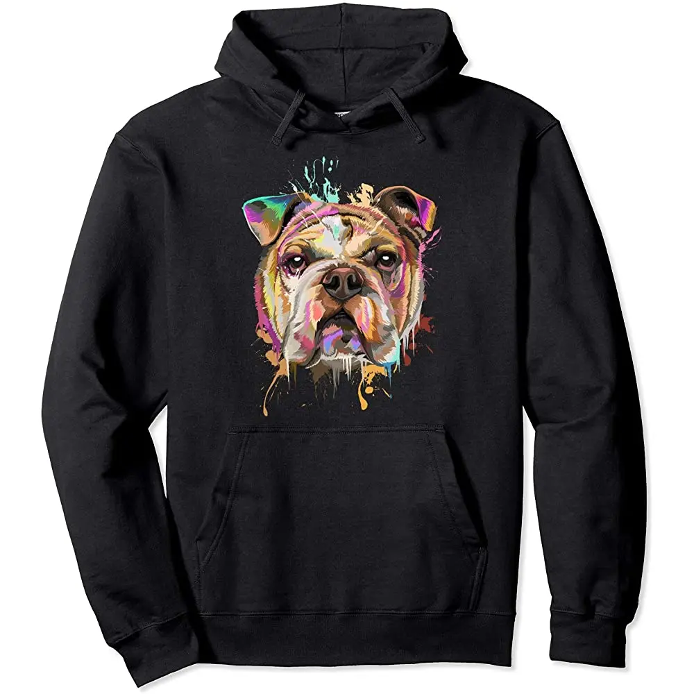 

Splash Art English Bulldog Hoodie | Bulldog Lovers Gifts