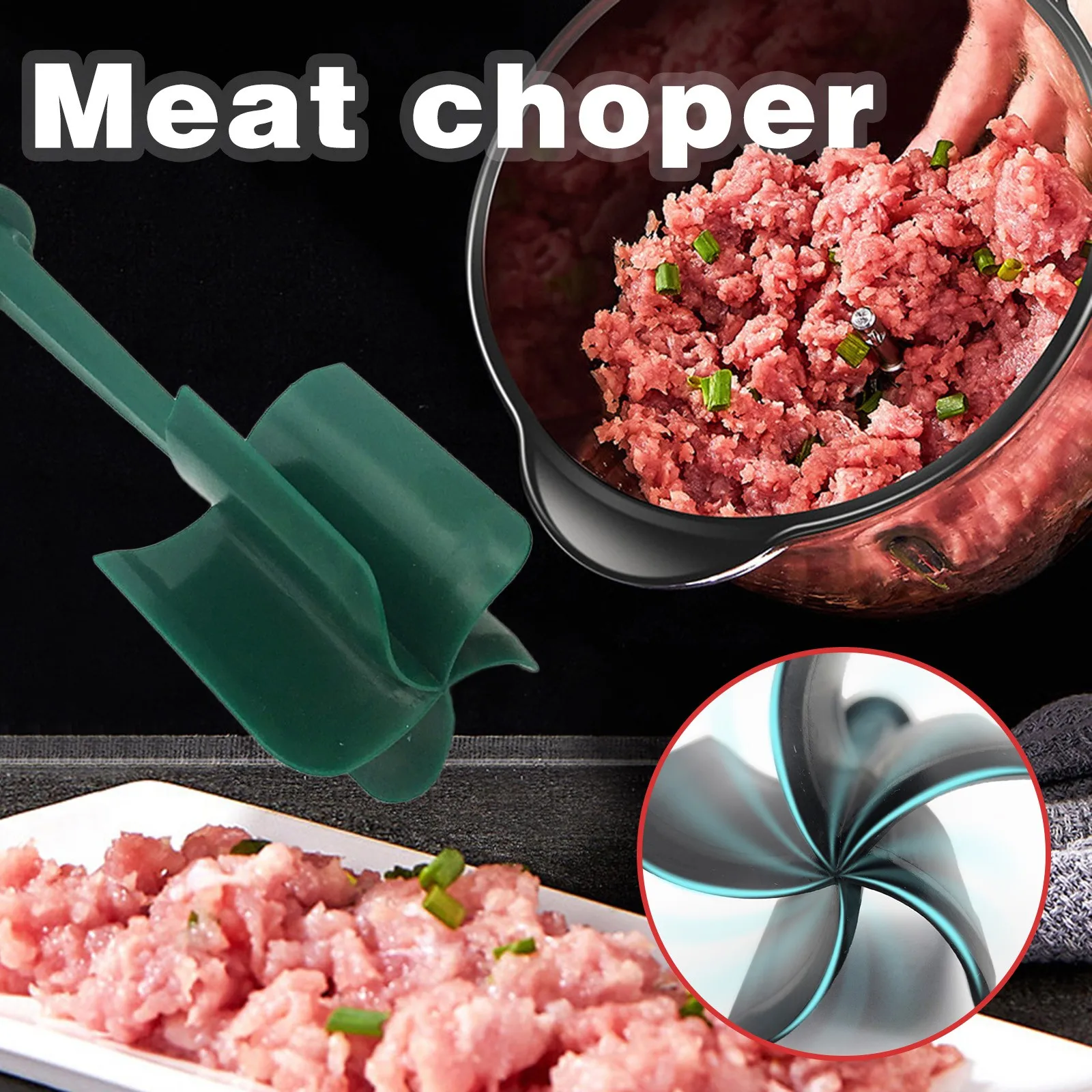 Meat Chopper Heat Masher Tool Poultry For Hamburger Ground Beef Turkey Cleaver |