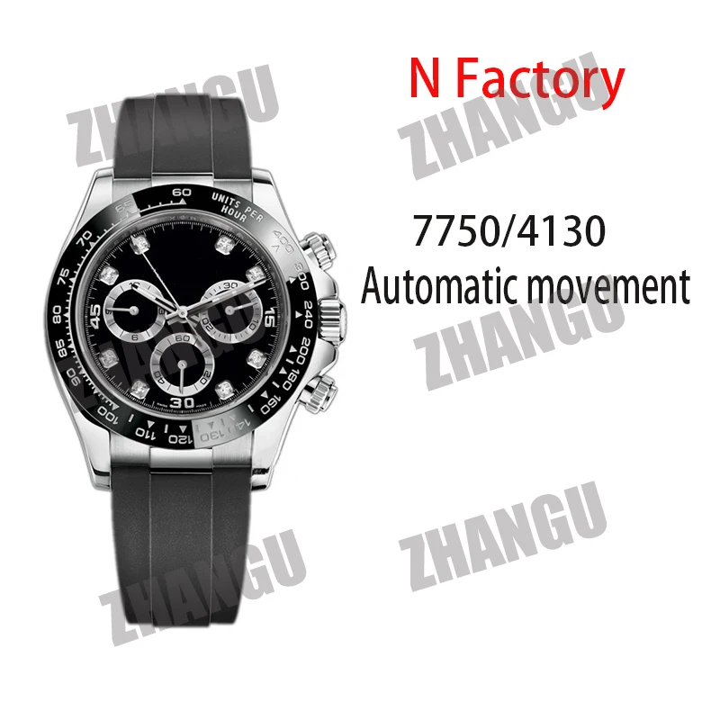 

AAA watch Top men's automatic mechanical watch waterproof Noob 904L stainless steel 7750 movement 1:1 replica