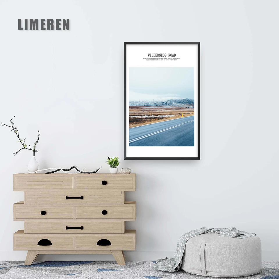 Скандинавский минималистичный Hd-художественный принт шоссе пустыня плакат