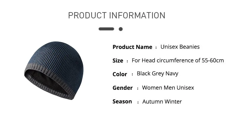 

Winter Cap Skullies Beanies For Men Knitted Hat Winter Plus Fleece Hedging Cap Women Warm Bonnet Casual Sports Beanies