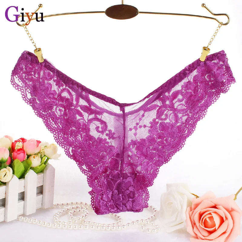 1 шт. сексуальные однотонные сетчатые стринги женские прозрачные кружевные