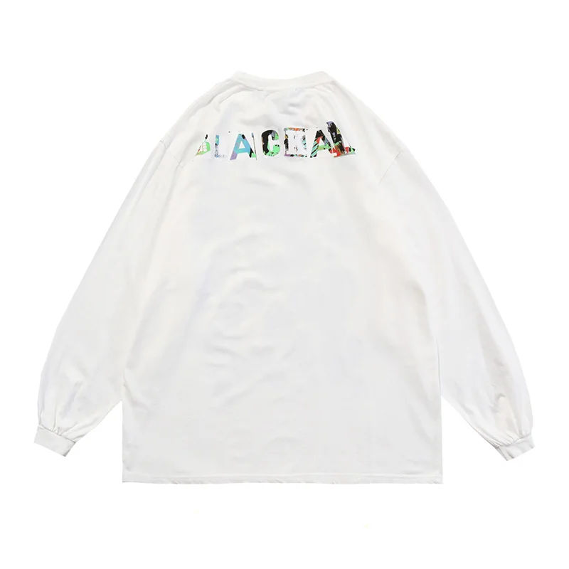 

New Hip Hop Printed Casual T Shirts Long Sleeves Streetwear Cotton Sweatshirts For Male Top Tees