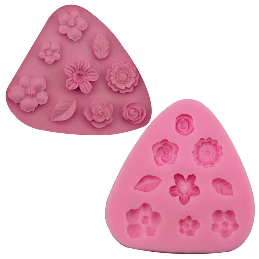 

Flower and Leaf Fondant Silicone Cake Mold DIY Baking Tools West Point Baking Kitchen Mold H2409