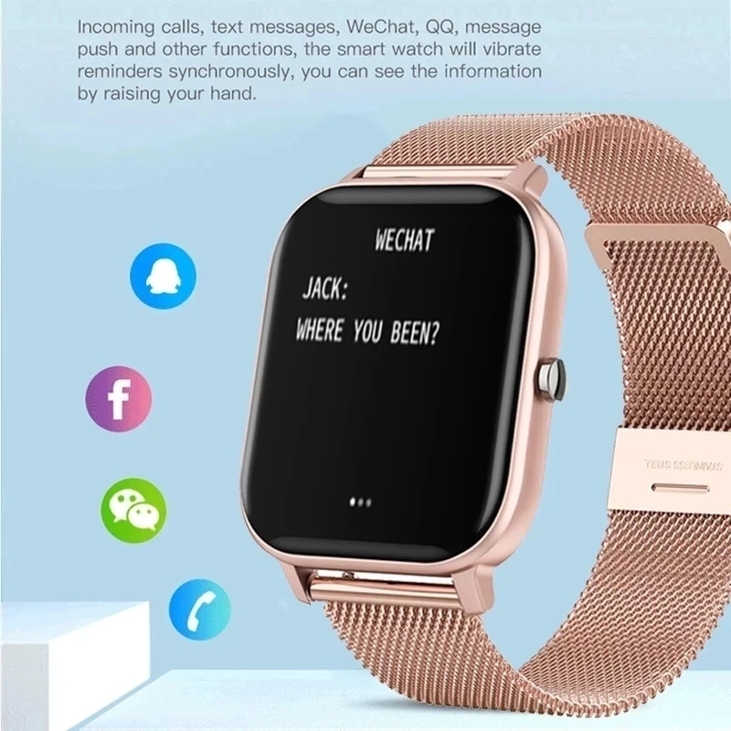 Новинка 2022 женские Смарт-часы с сенсорным экраном фитнес-трекер функцией