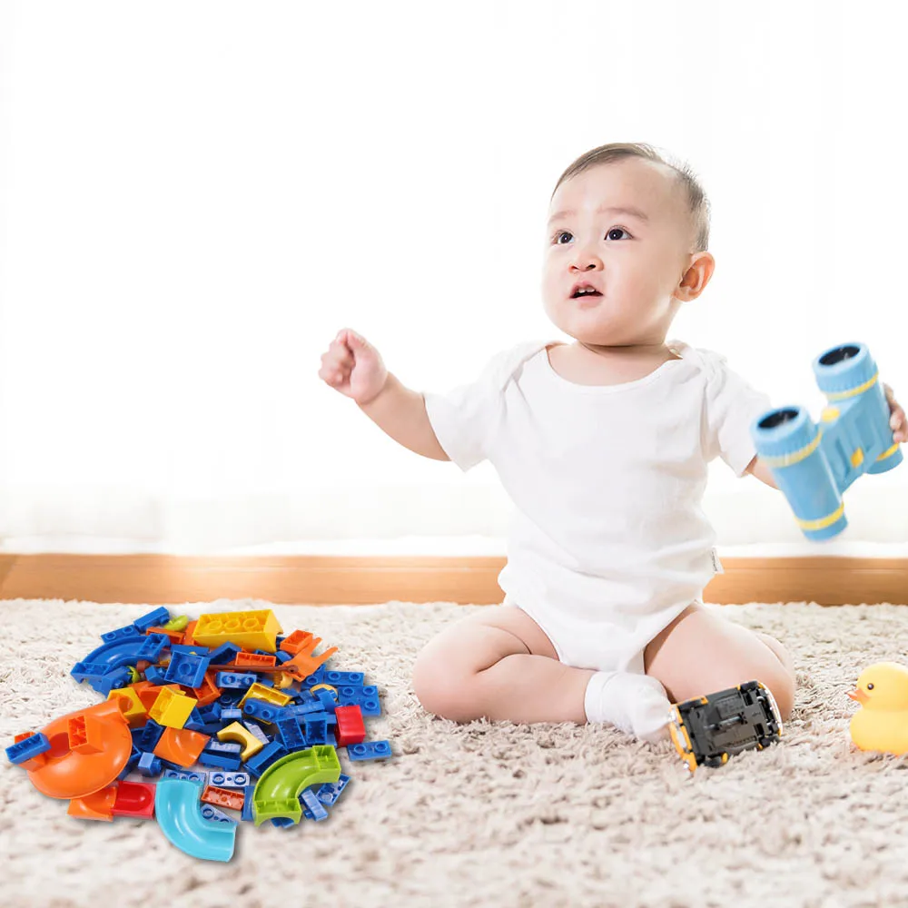 

Children Building Blocks Maze Track Blocks Assemble Slide Blocks Kids Toys Bricks Kid Gifts Educational Toys