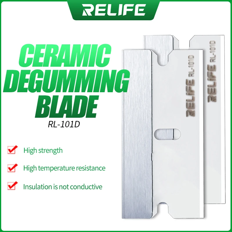 RELIFE RL-101D 2Screen Glue Removal blade Metal Flat Spudger Blade Open Repair Tool kit for Mobile Phone  - buy with discount