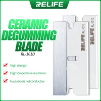 relife rl 101d 20pcs screen glue removal blade metal flat spudger blade open repair tool kit for mobile phone