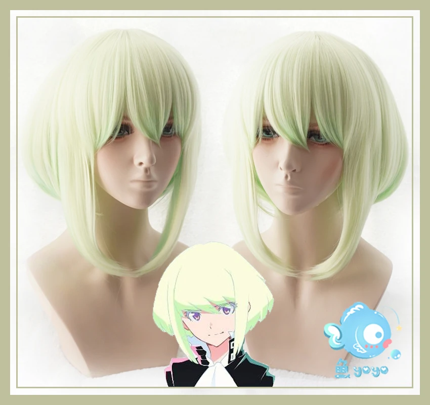Парик для косплея PROMARE Lio Fotia из коротких зеленых термостойких синтетических