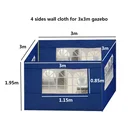 Палатка уличная Водонепроницаемая 210D, водонепроницаемая ткань Оксфорд, сменные тенты от солнца, беседка, ткань для обертывания, 3 м6 м9 м12 м
