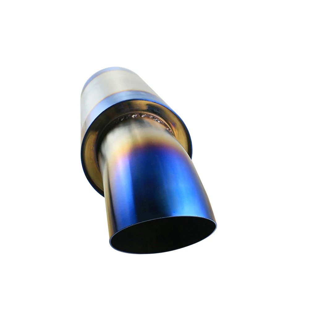 Синяя Универсальная автомобильная выхлопная задняя глушитель наконечник 2 дюйма