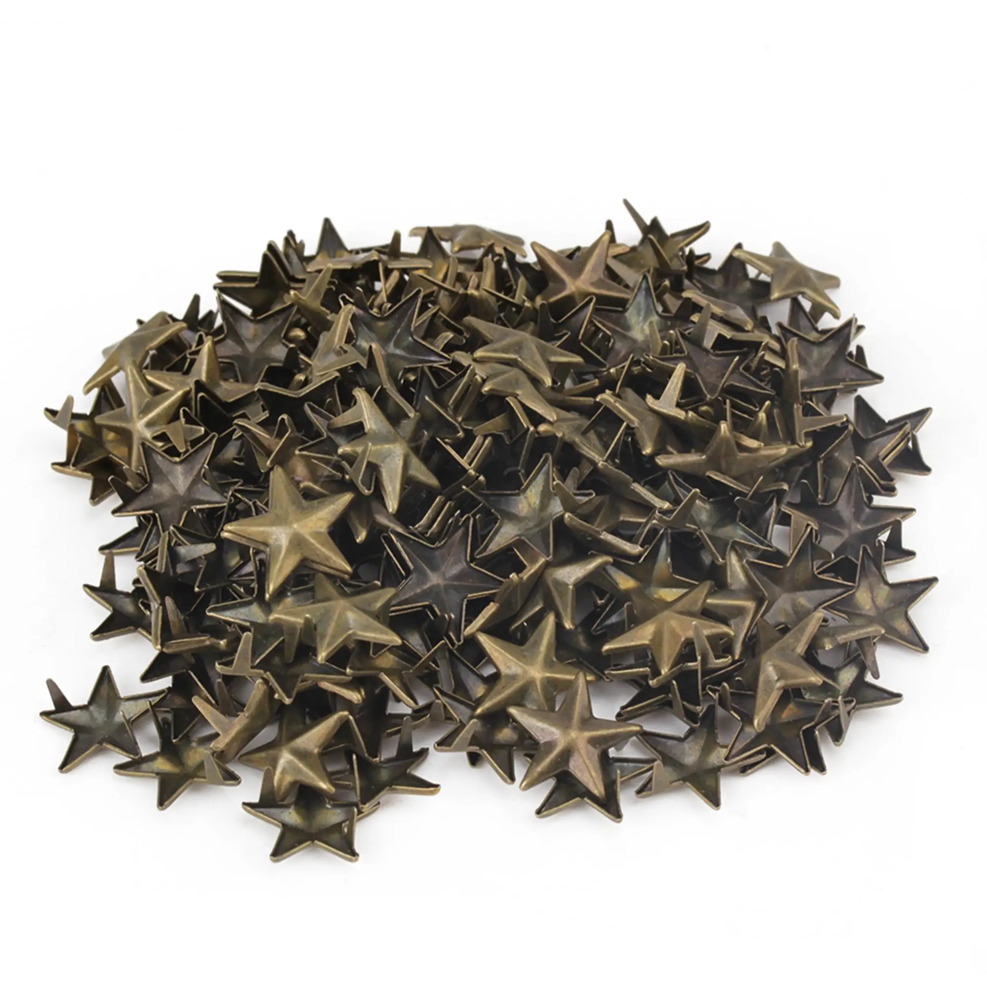 

200 x 15mm Star Metal Studs Rivets Goth Punk Spikes Spots Leathercraft