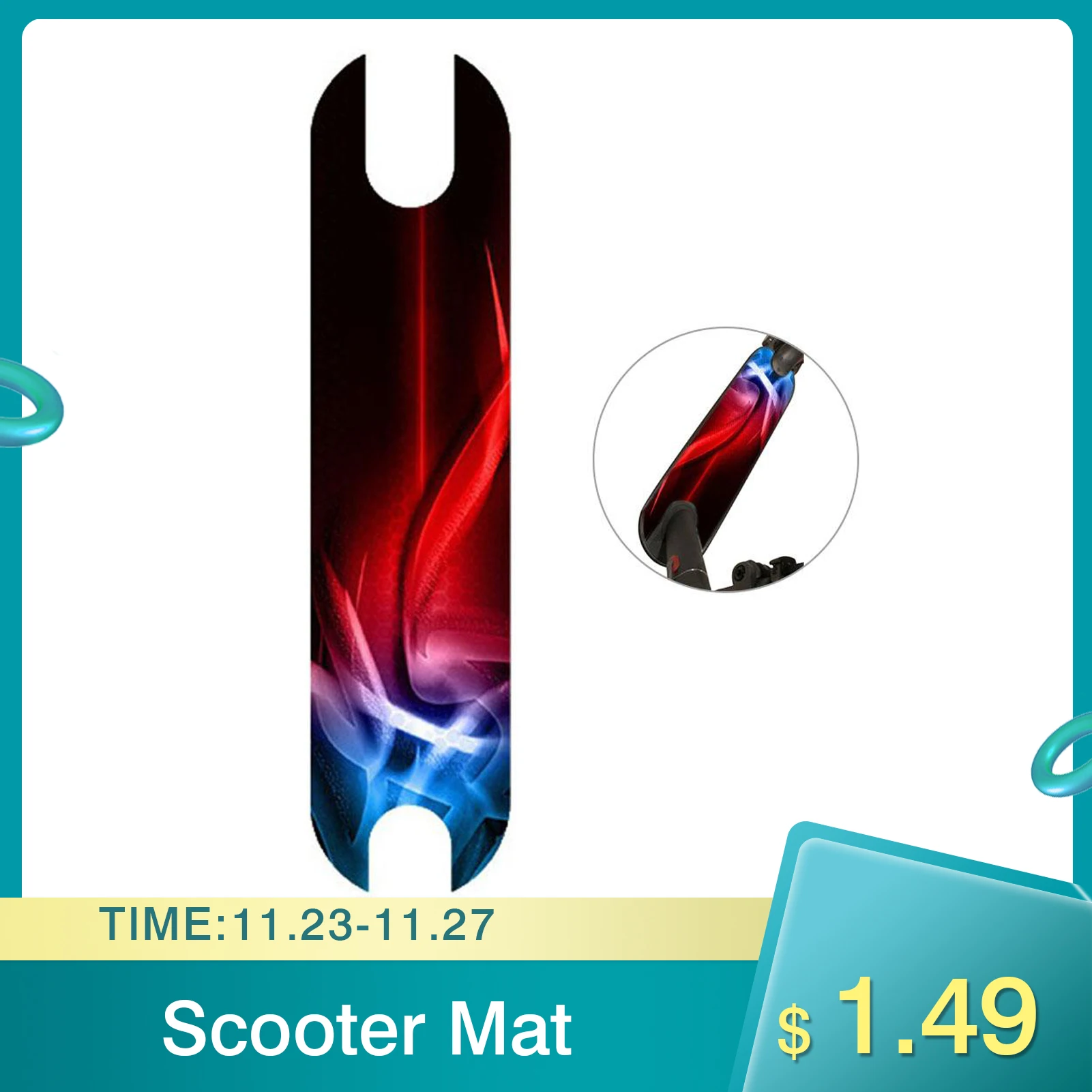 19 типов самоката педали матовый коврик Наклейка Водонепроницаемый