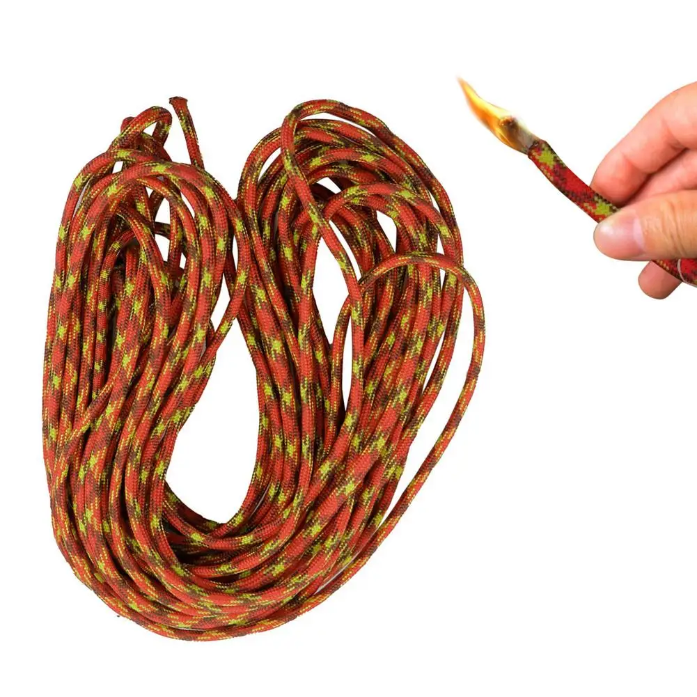 25feets Outdoor Fire Starter Jute Tinder Igniting Rope Impervious Camping Wax Dipping Ignition Cord Wick Hemp Ropes Tools | Спорт и