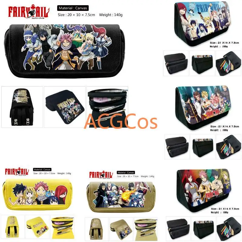 Аниме Феи хвост косплей Студенческая школьная канцелярская сумка Холст Ручка