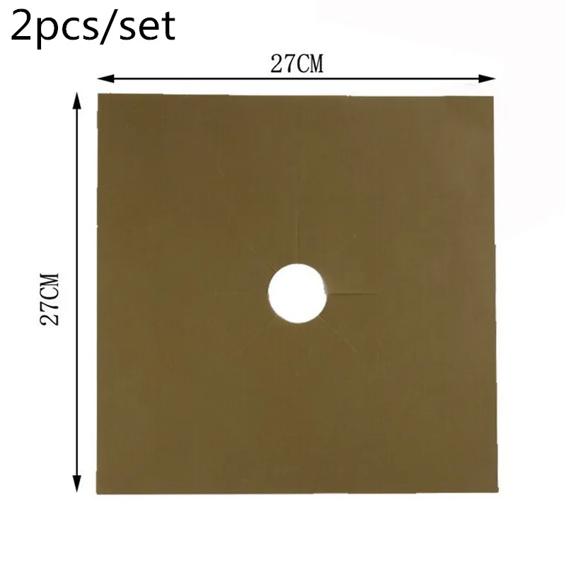 2pcs beige 2/4/6 шт. газовых плит горелки Стекло волокна газовый протекторы для плиты плита горелки антипригарным Pad Кухня многоразовая плита чехлы - Цвет: 2pcs beige