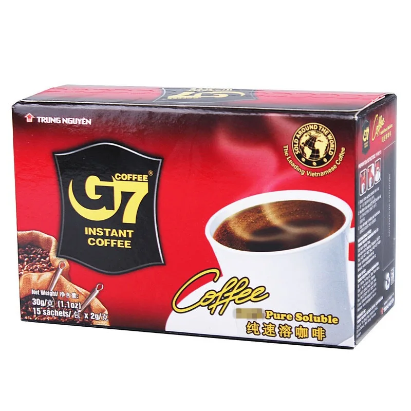 

Free shipping 30g/box*2boxes Vietnam imported Central Plains G7 coffee black coffee instant coffee