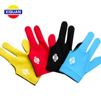 xiguan billiard pool cue three fingers gloves exquisite fabric non slip one pieces redyellowblackblue billiard accessories